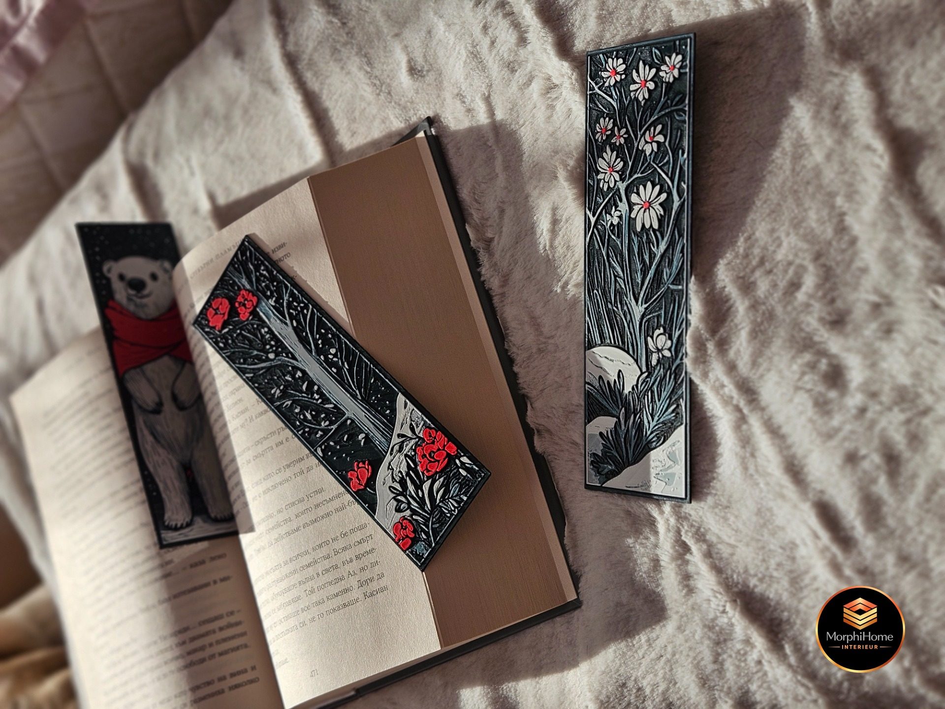Bearberry Winter - Christmas Set, boekenlegger van MorphiHome