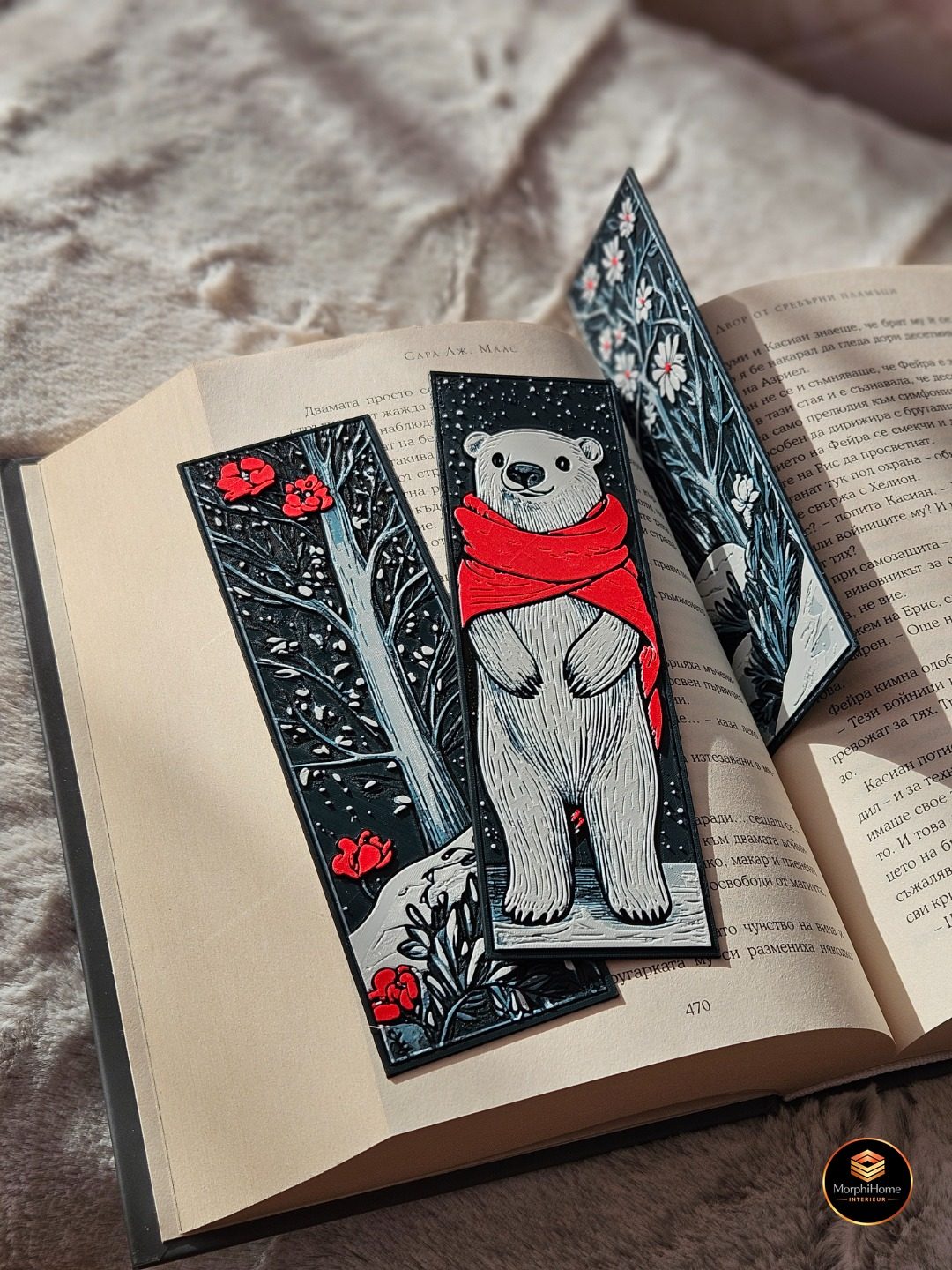 Bearberry Winter - Christmas Set, boekenlegger van MorphiHome