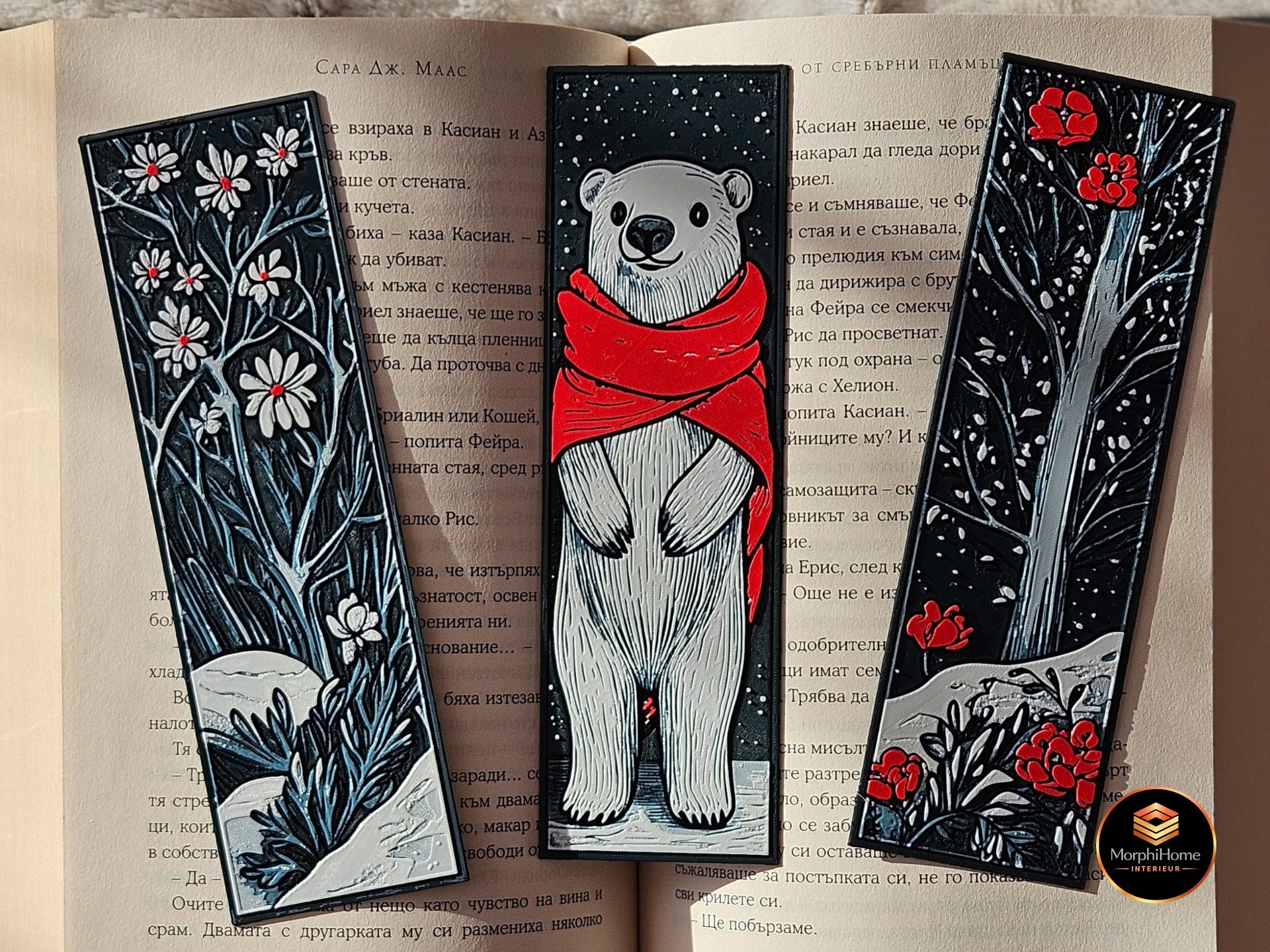 Bearberry Winter - Christmas Set, boekenlegger van MorphiHome