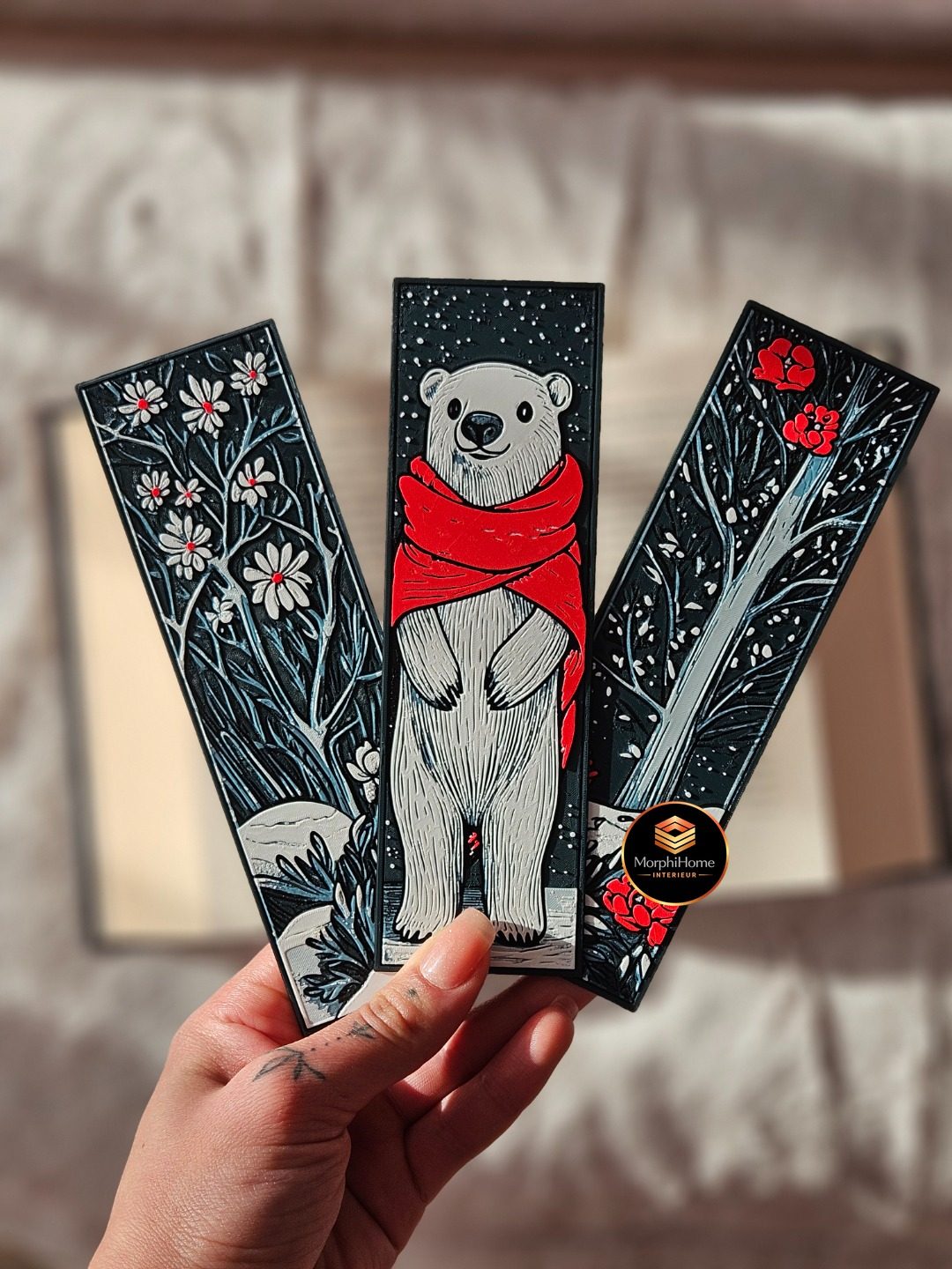 Bearberry Winter - Christmas Set, boekenlegger van MorphiHome