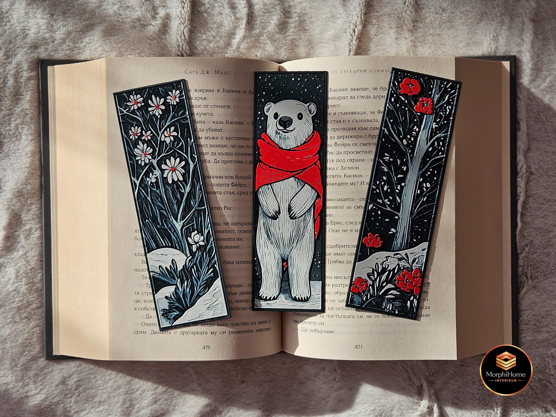 Bearberry Winter - Christmas Set, boekenlegger van MorphiHome