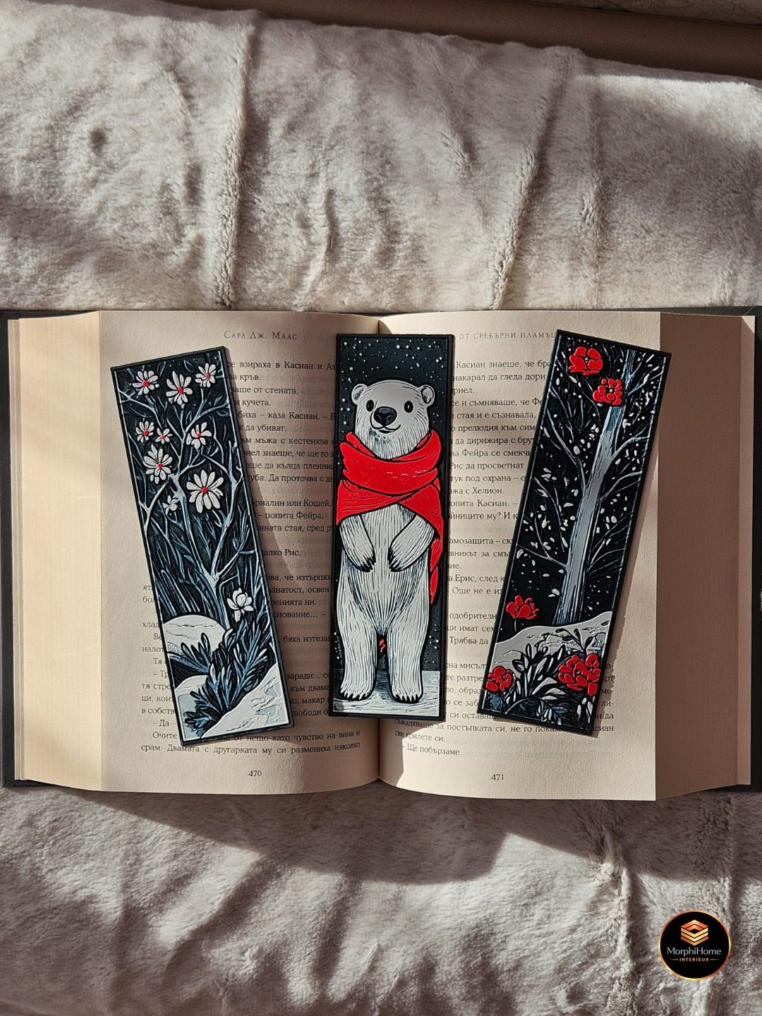 Bearberry Winter - Christmas Set, boekenlegger van MorphiHome