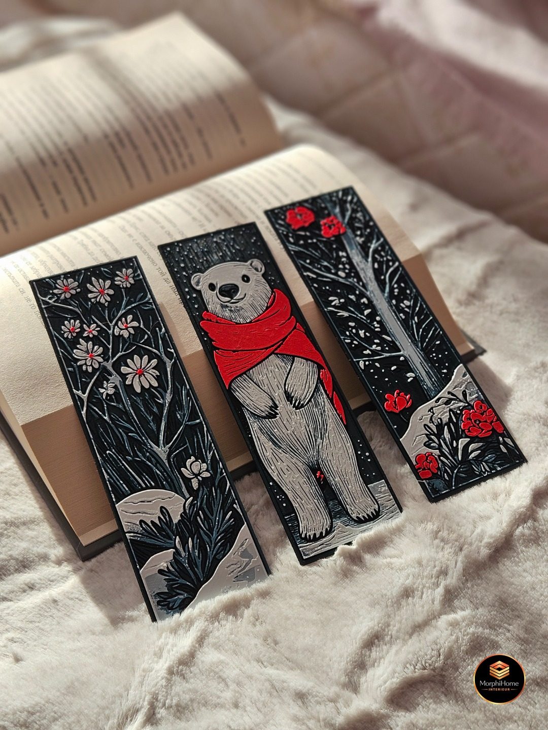 Bearberry Winter - Christmas Set, boekenlegger van MorphiHome