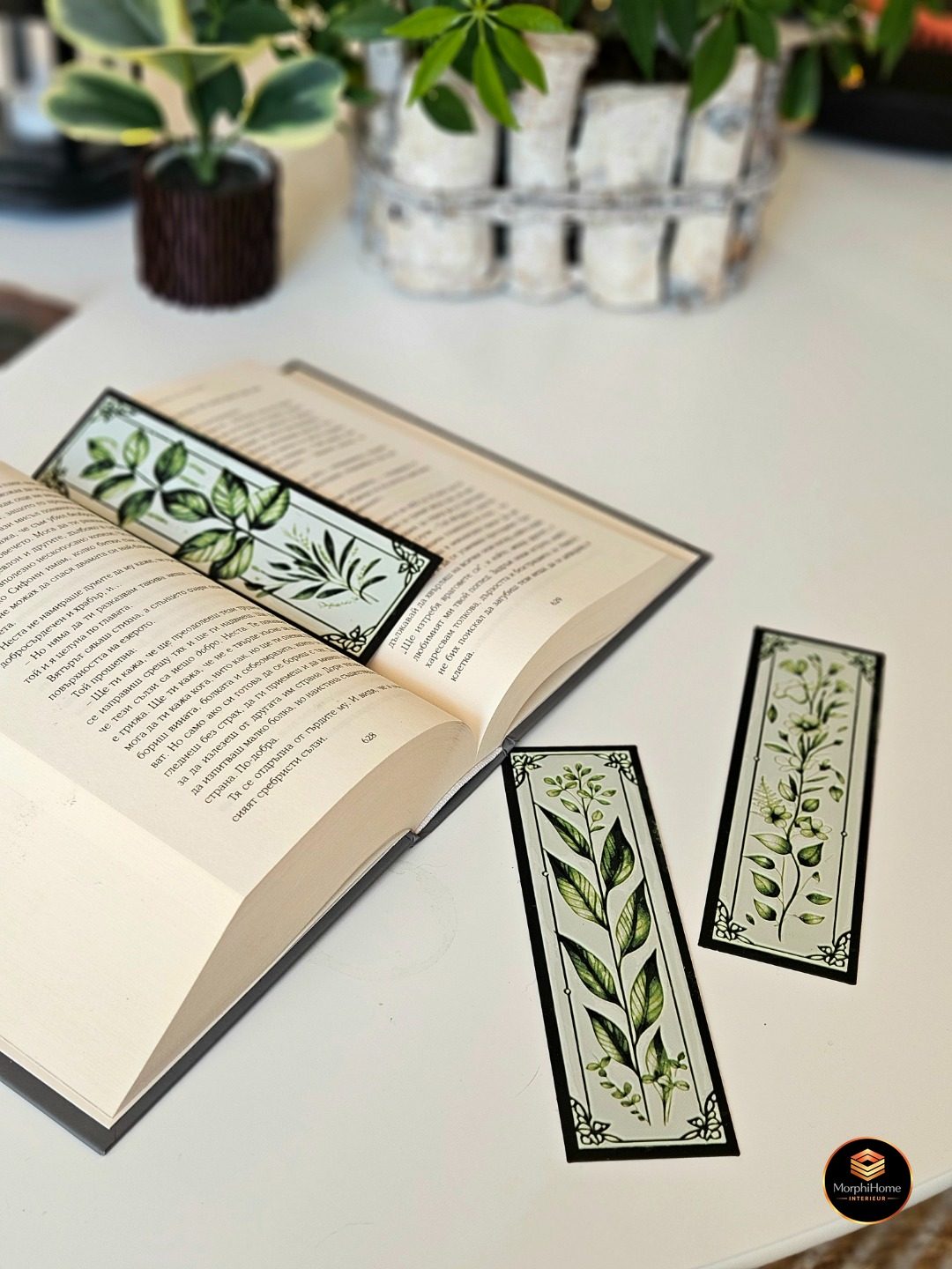 Bloemenelegantie - Set, boekenlegger van MorphiHome