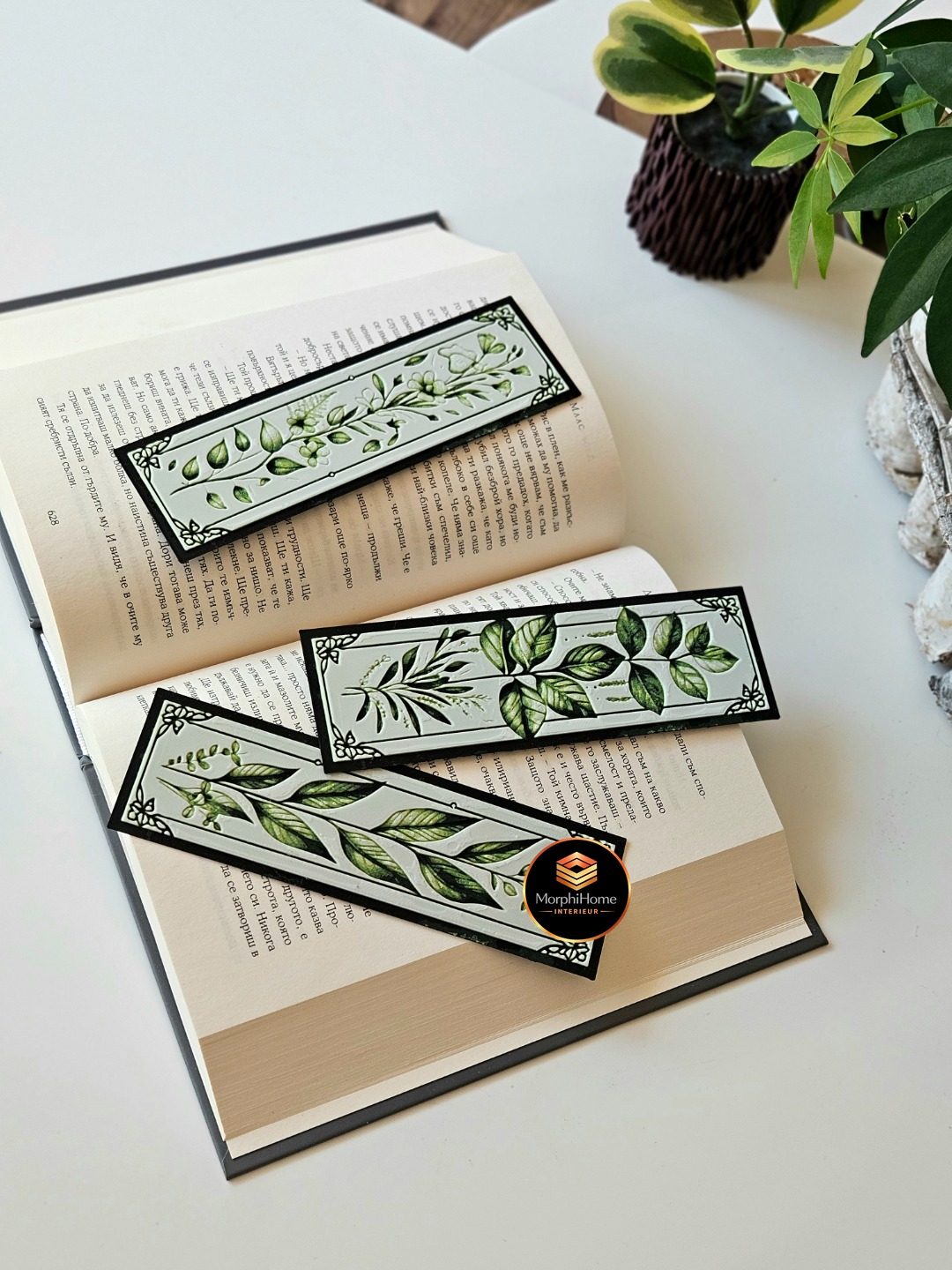 Bloemenelegantie - Set, boekenlegger van MorphiHome