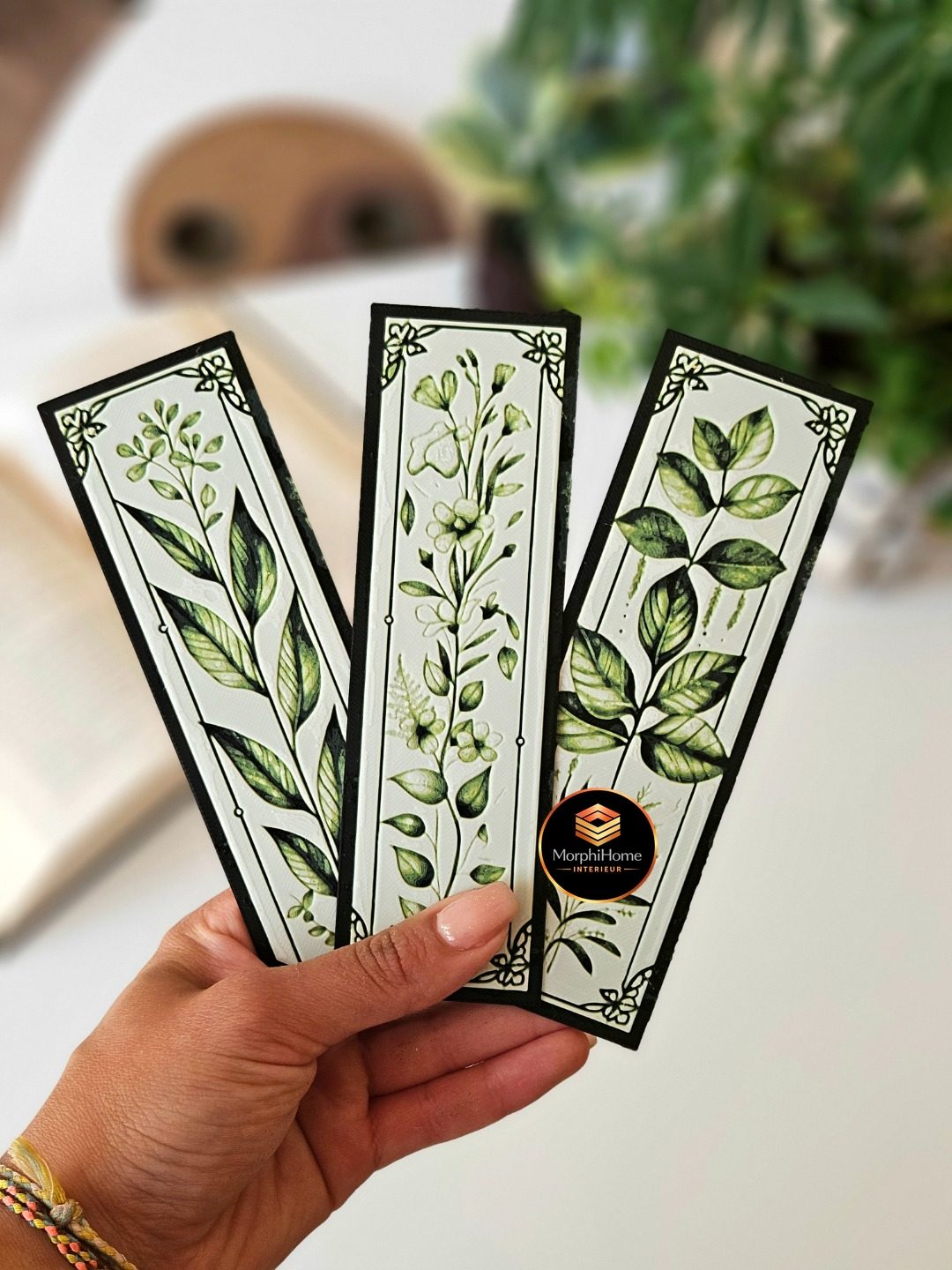 Bloemenelegantie - Set, boekenlegger van MorphiHome