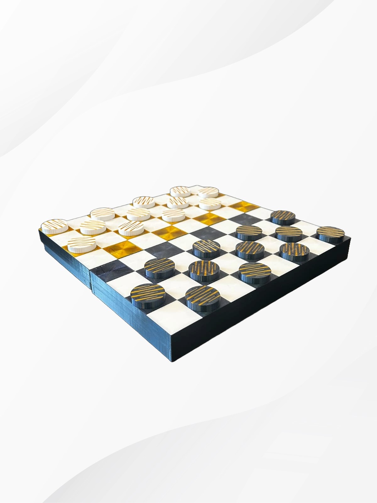 Design Dambord met Speelstukken