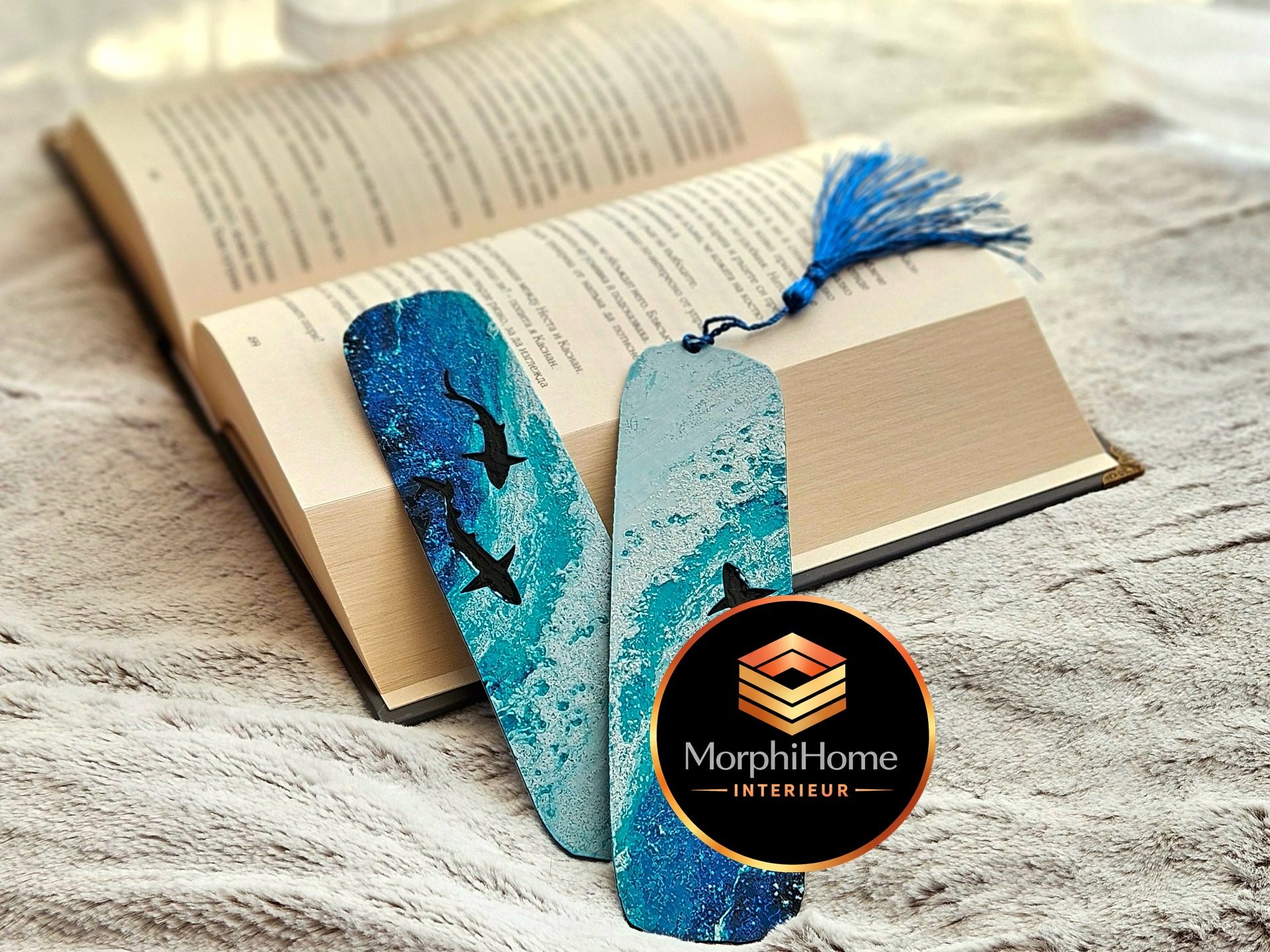 Diepblauw, boekenlegger van MorphiHome