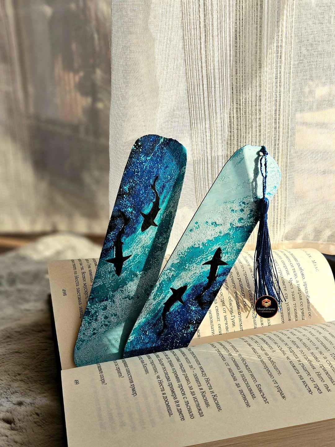 Diepblauw, boekenlegger van MorphiHome