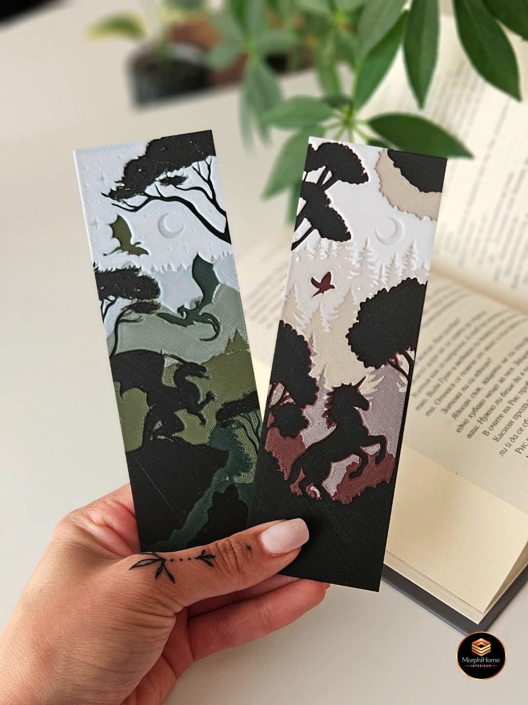 Draak & Eenhoorn Fantasy - Set 2, boekenlegger van MorphiHome