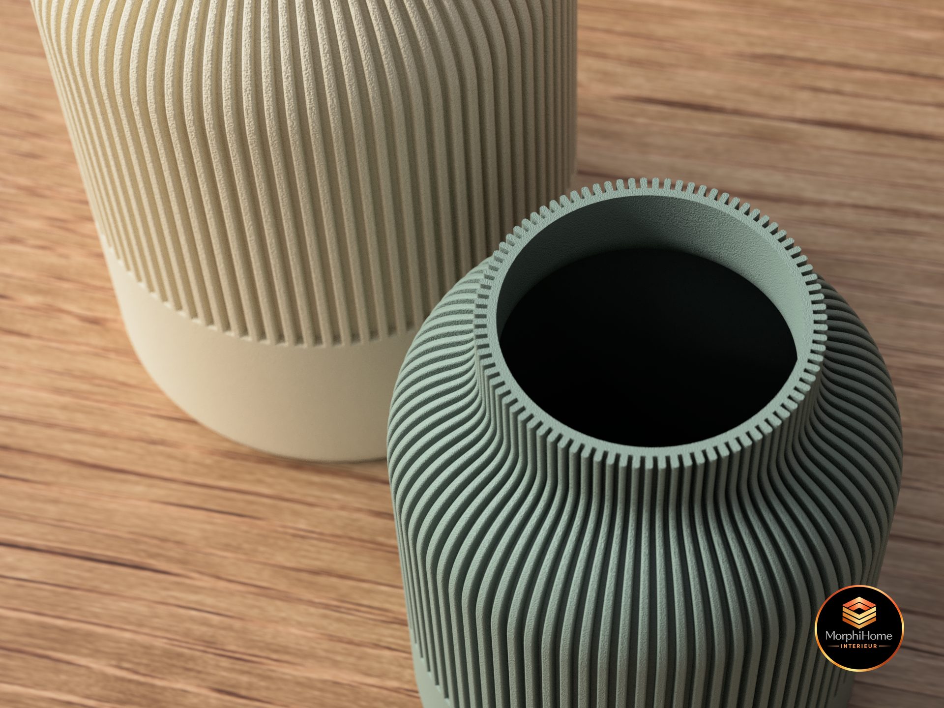 Japandi Vaas, designvaas van MorphiHome
