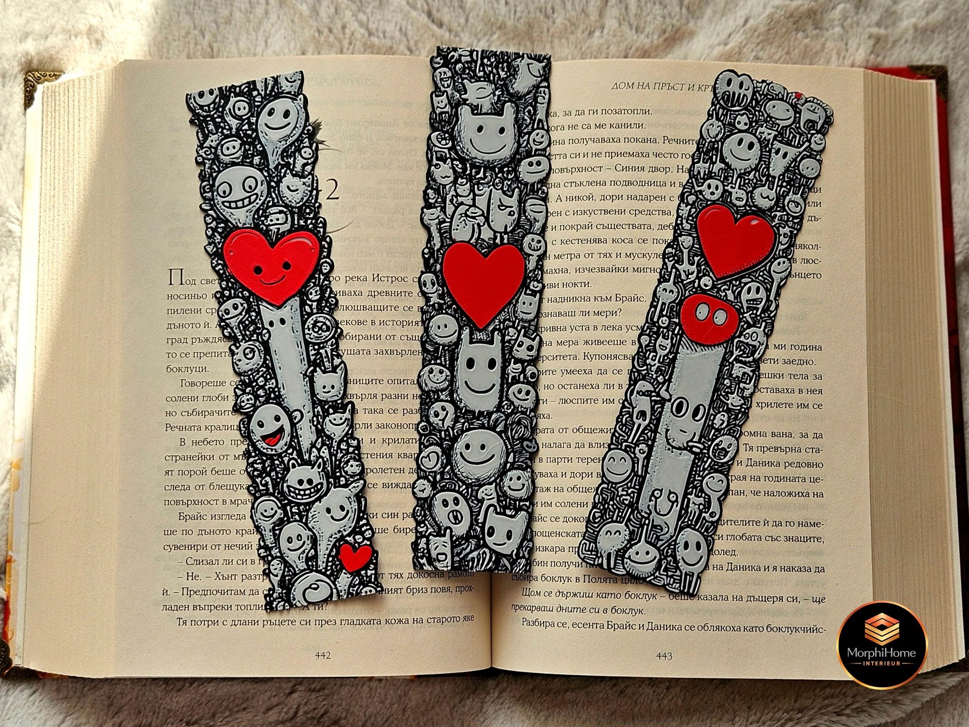 Liefdes Doodles - Set, boekenlegger van MorphiHome