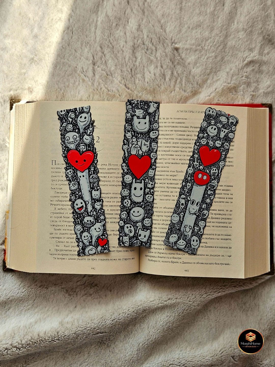 Liefdes Doodles - Set, boekenlegger van MorphiHome