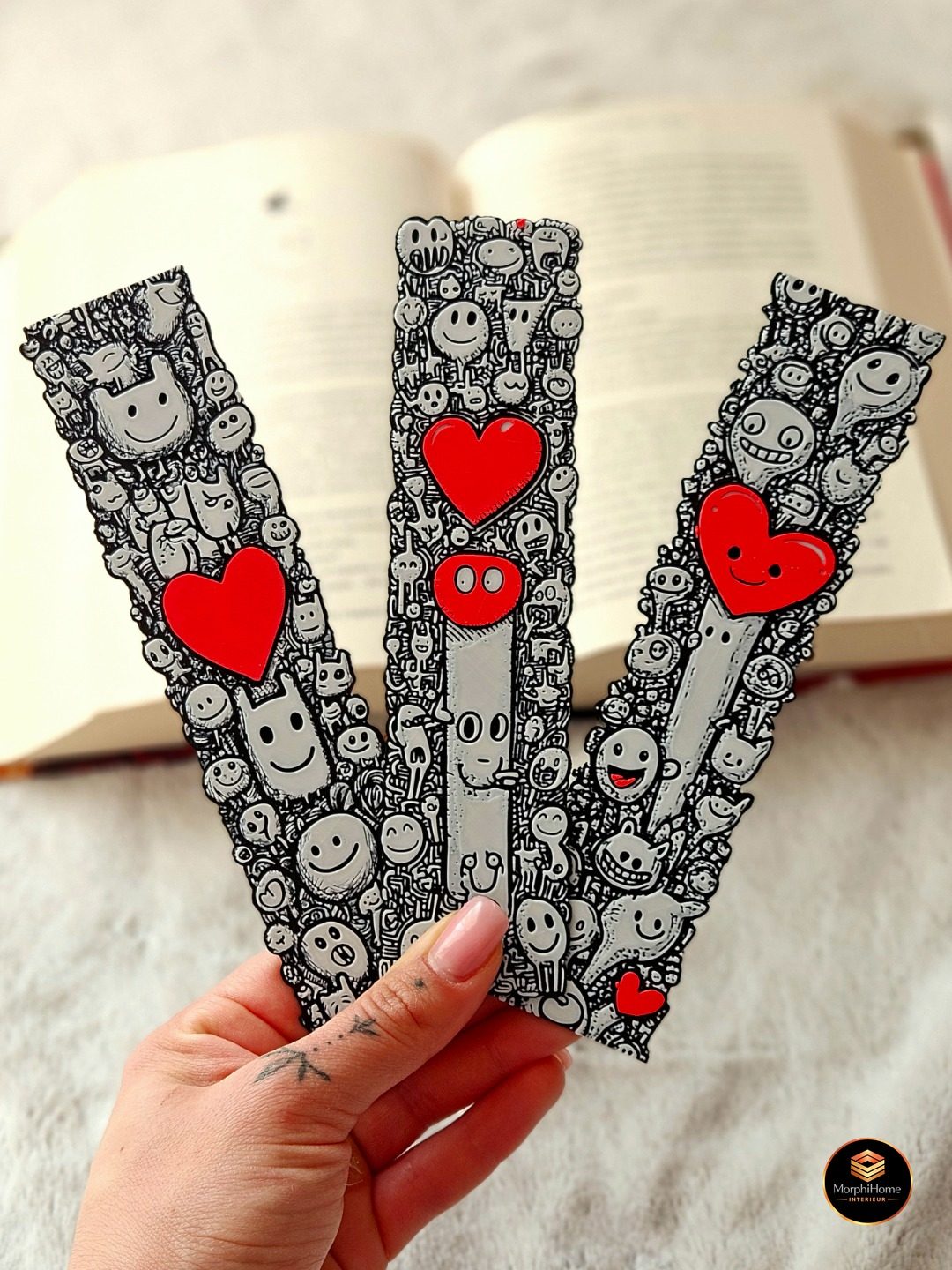 Liefdes Doodles - Set, boekenlegger van MorphiHome