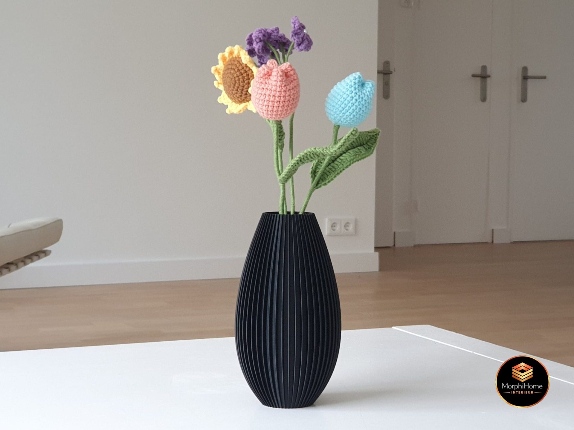 Modern Geribbelde Vaas, designvaas van MorphiHome