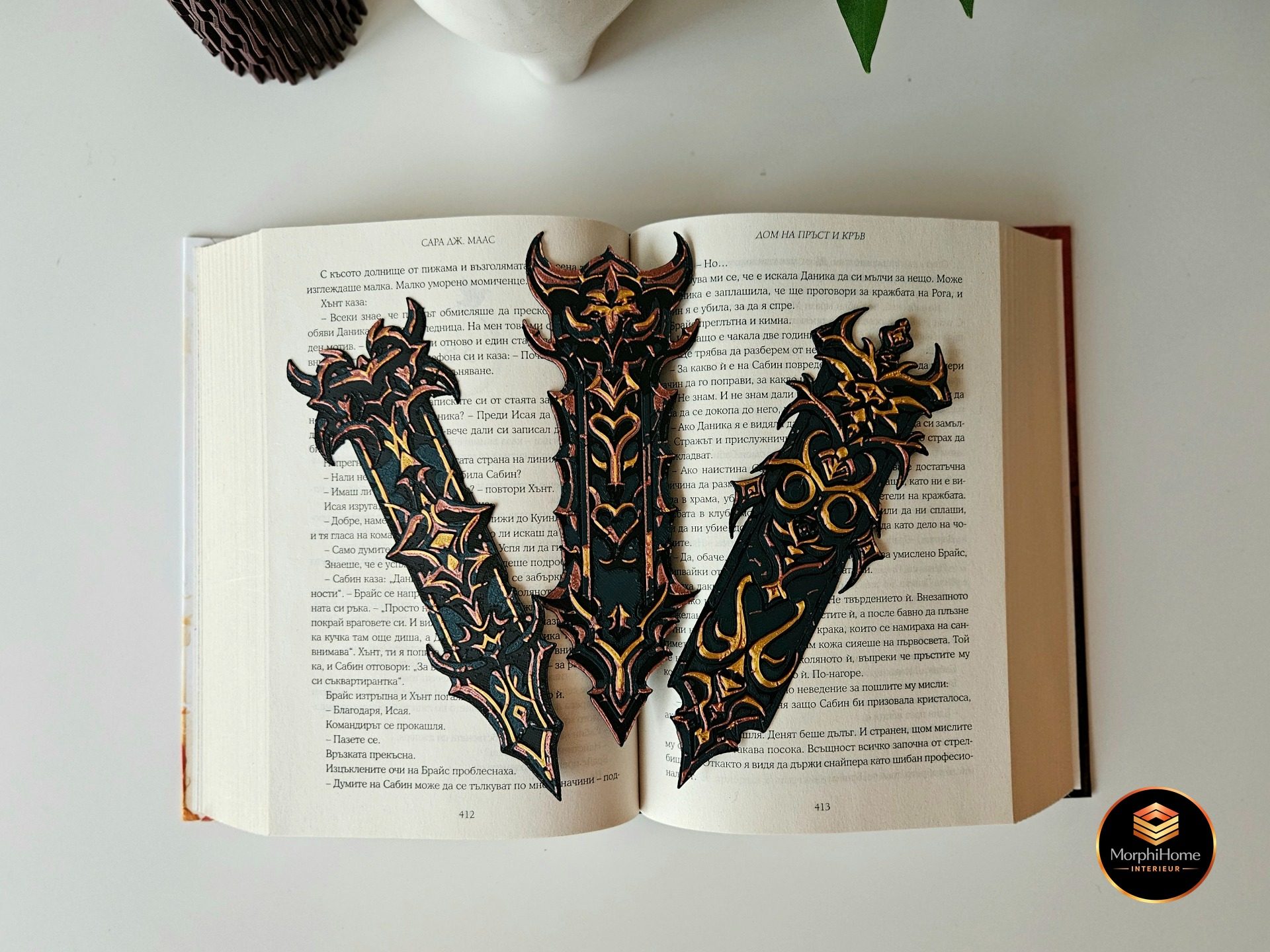 Orcbanieren - Set, boekenlegger van MorphiHome