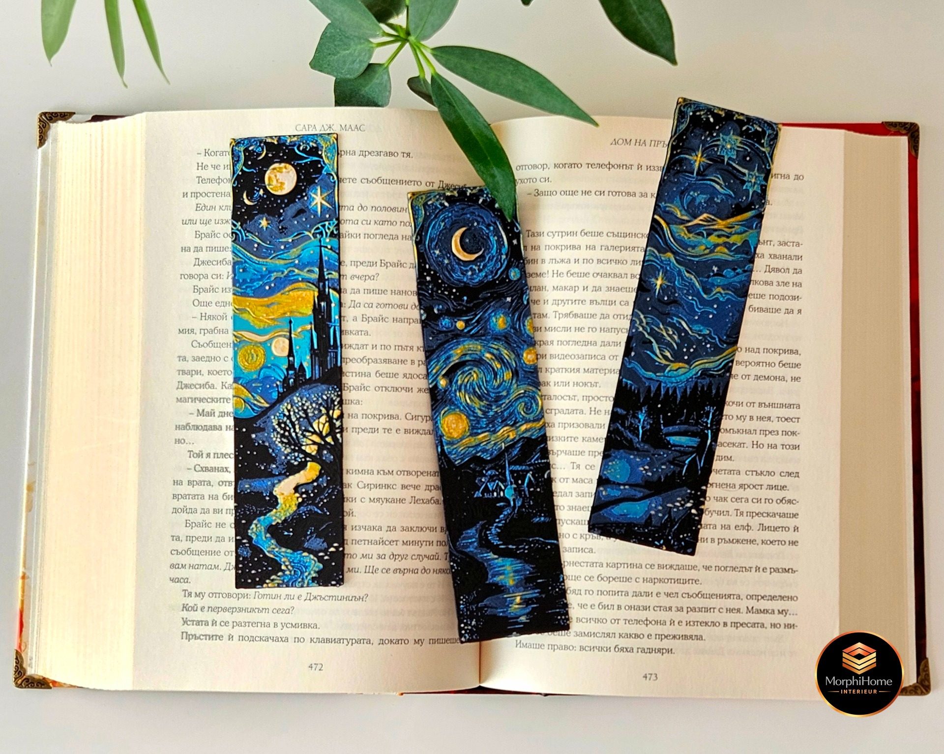 Sterrennacht Dromen - Set 2, boekenlegger van MorphiHome