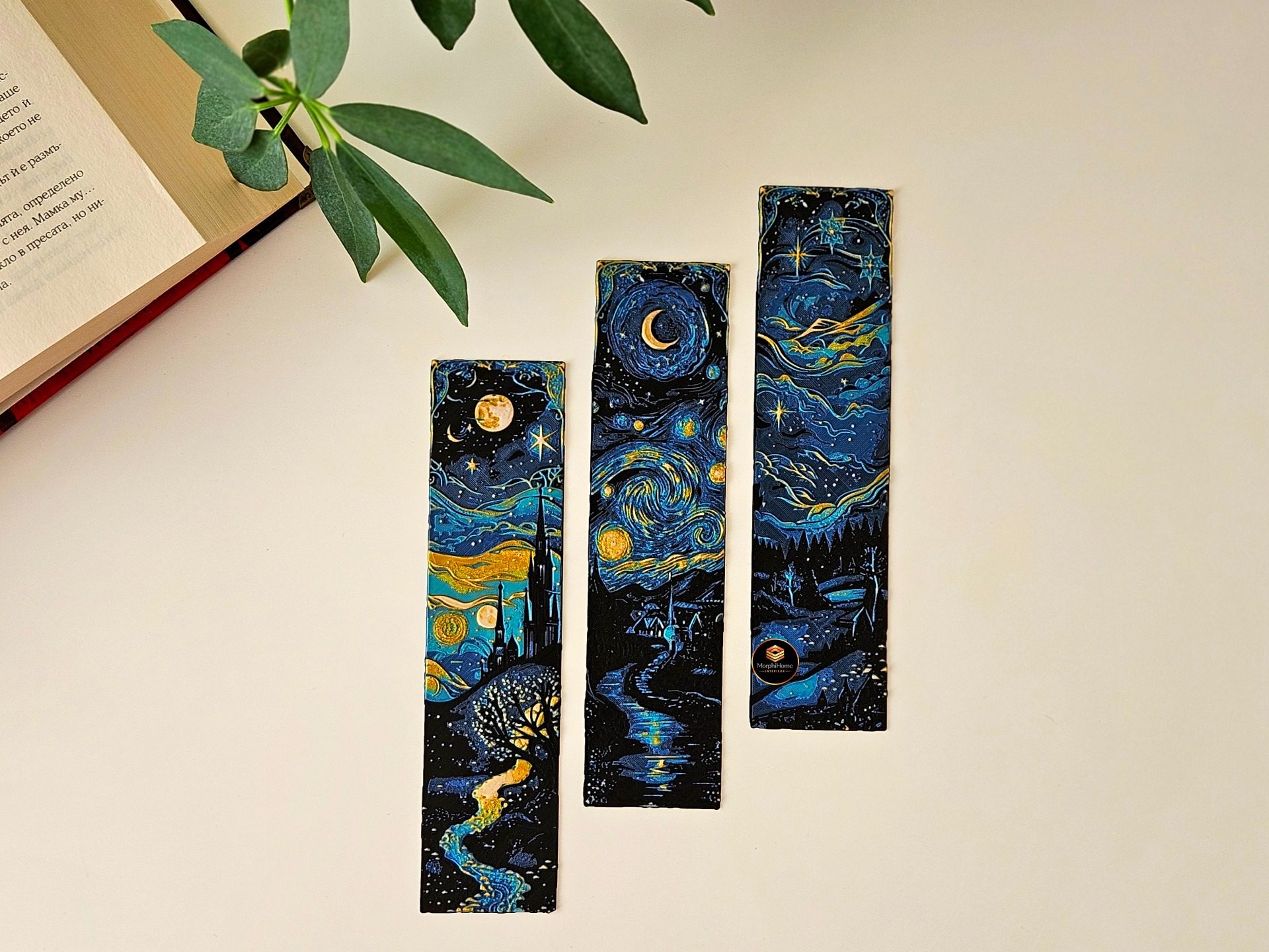 Sterrennacht Dromen - Set 2, boekenlegger van MorphiHome