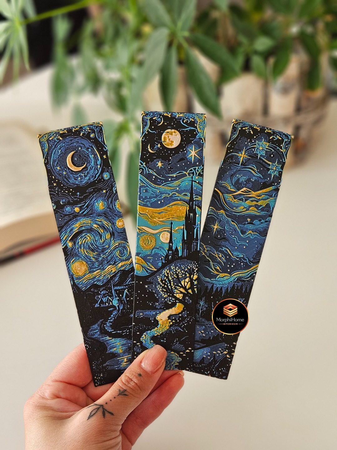 Sterrennacht Dromen - Set 2, boekenlegger van MorphiHome