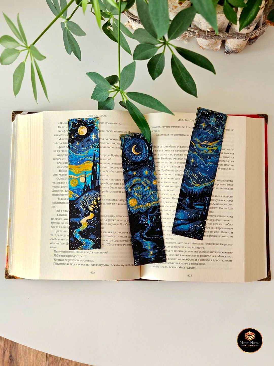Sterrennacht Dromen - Set 2, boekenlegger van MorphiHome