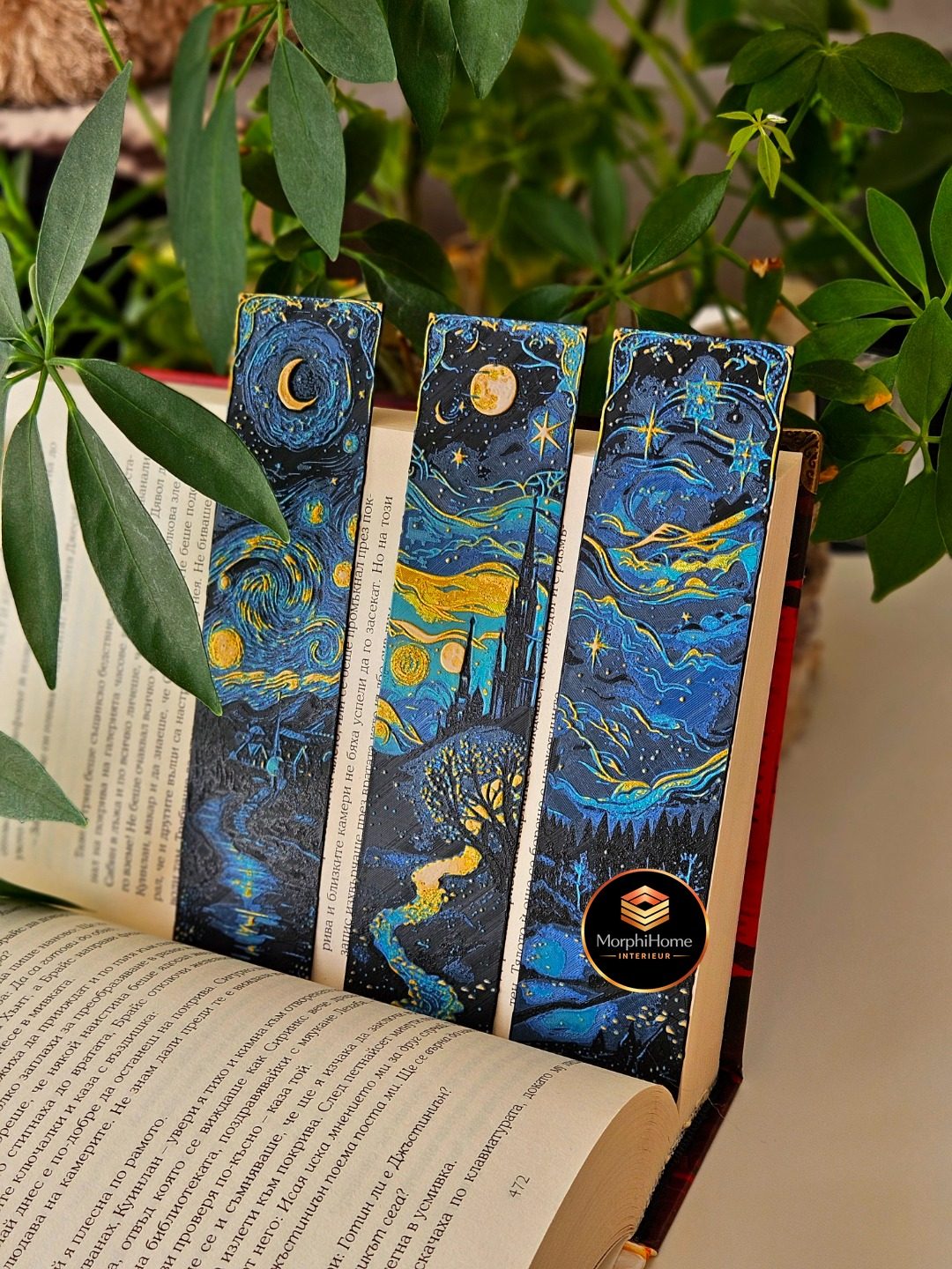 Sterrennacht Dromen - Set 2, boekenlegger van MorphiHome