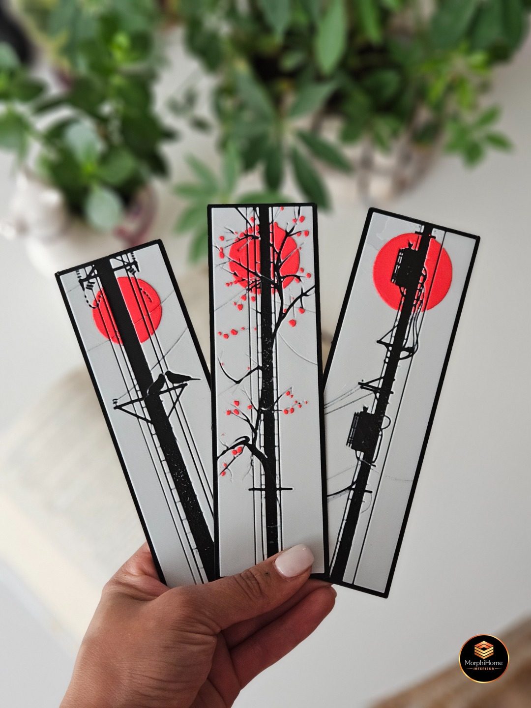 Straten van Japan - Set, boekenlegger van MorphiHome
