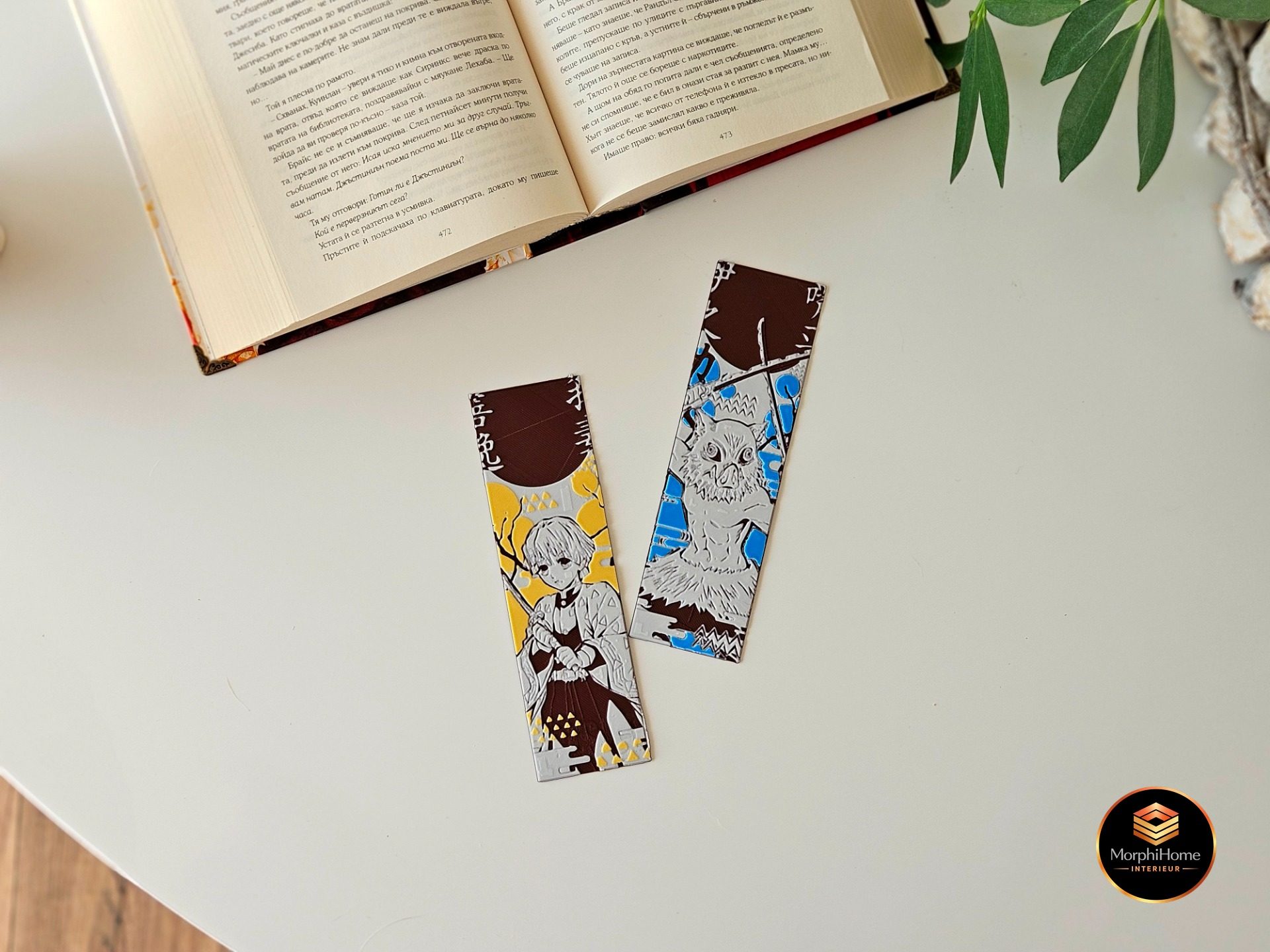 Zenitsu & Inosuke - Demon Slayer Set 2/8, boekenlegger van MorphiHome