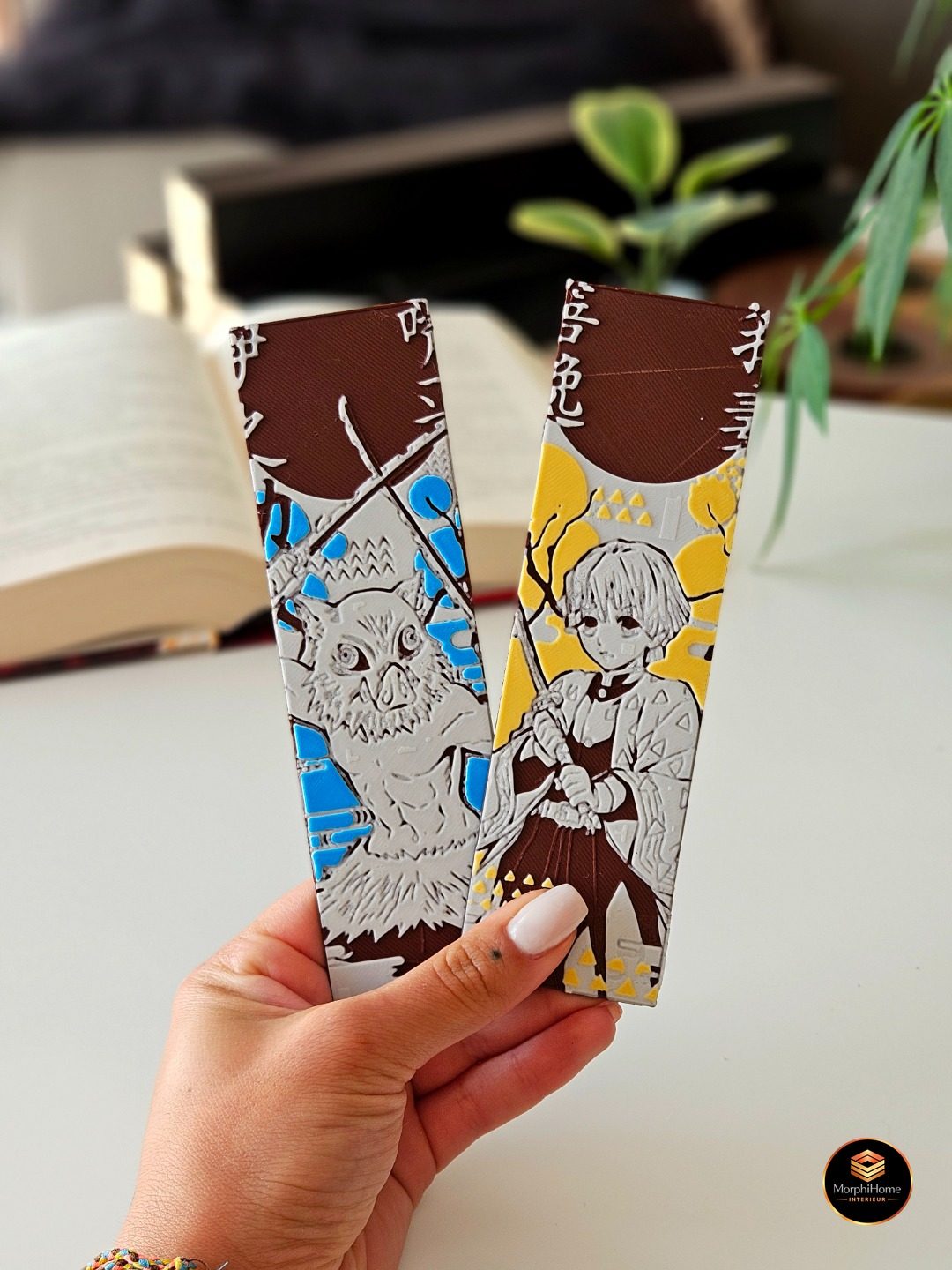 Zenitsu & Inosuke - Demon Slayer Set 2/8, boekenlegger van MorphiHome