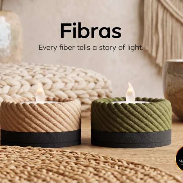 Fibras Theelichthouder van MorphiHome met logo rechtsonder - afbeelding 1