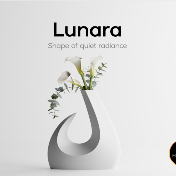 Lunara Vaas van MorphiHome met logo rechtsonder - hoofdafbeelding
