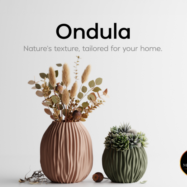 Ondula Vaas van MorphiHome met logo rechtsonder - hoofdafbeelding