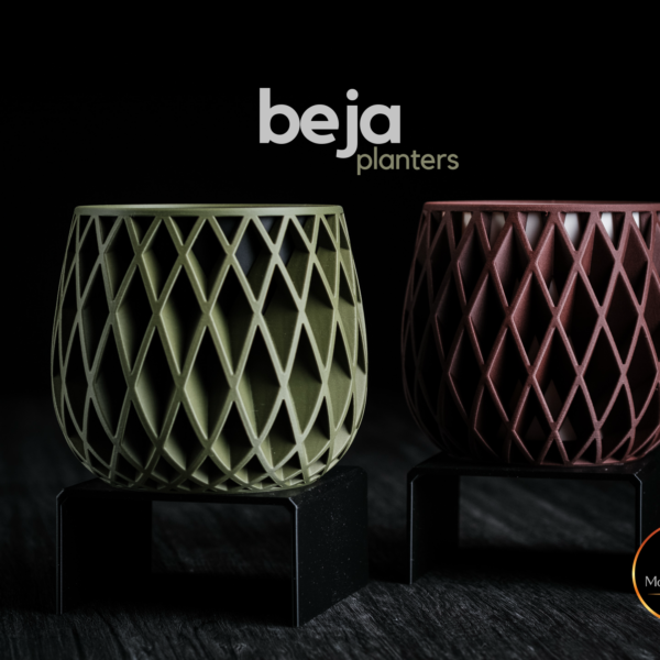 Beja Bloempot van MorphiHome met logo rechtsonder - productfoto 1