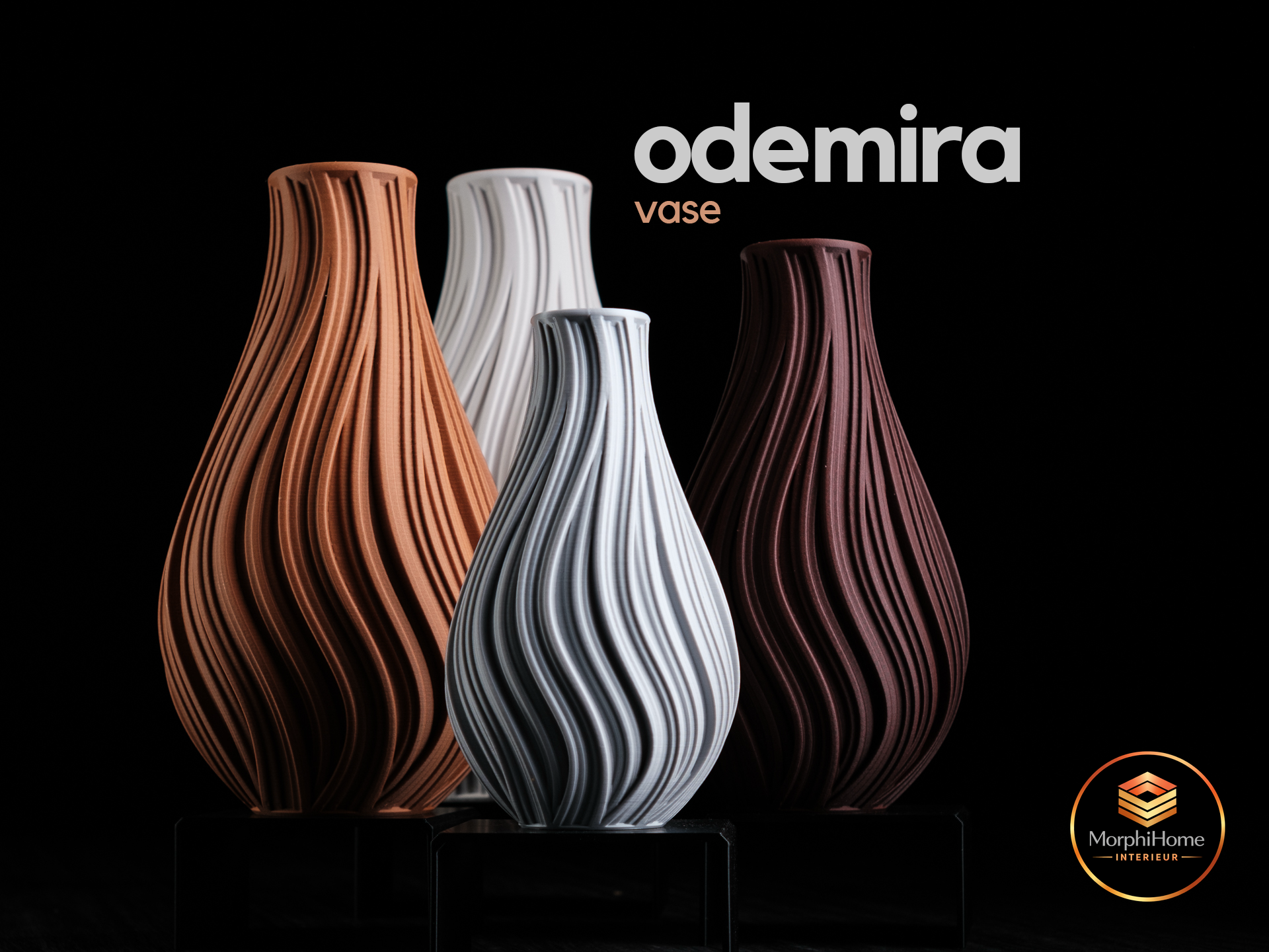 Odemira Vaas van MorphiHome met logo rechtsonder - productfoto 1